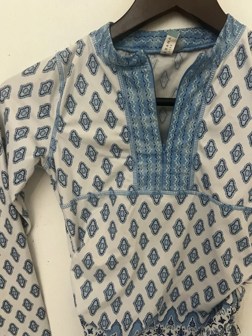 Kids Cabana Life | Stylish Blue Rashguard with Tassels | Girls Size 10.      C